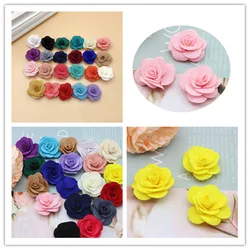 2,5 cm-3,5 CM Kleine Blume Kleidung Headwear Zubehör Drei-dimensional Blume Handgemachte DIY Haar Zubehör 24-48 stück