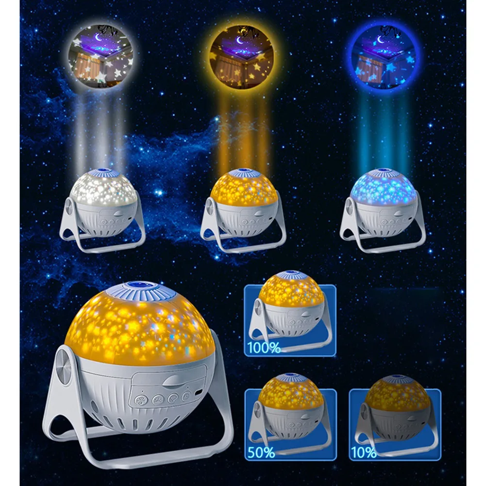 A97I-6 In 1 Planetarium Projectionr LED Star Projector Night Light USB Rotating Night Lights