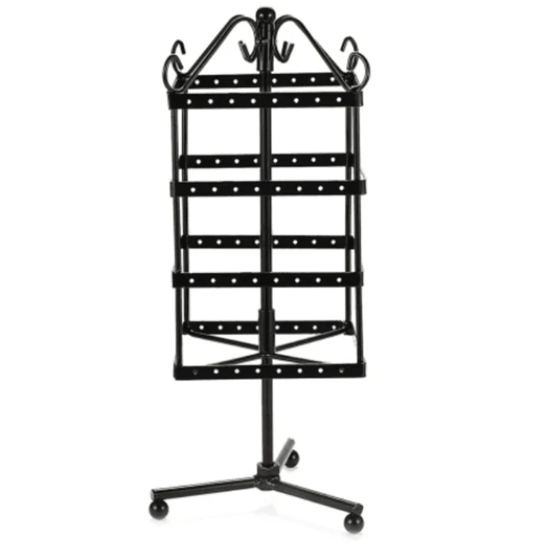 4 Tiers Rotating Earring Spin Table,144 Holes Earring Organizer Jewelry Display Stand For Earrings