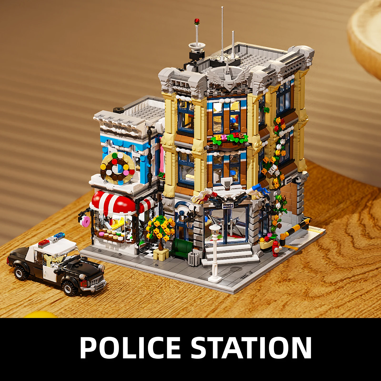

3200PCS Police Office Building Blocks City Street View Modular Building Architecture Model Assembly Model Kit DIY Toy Adult Gift