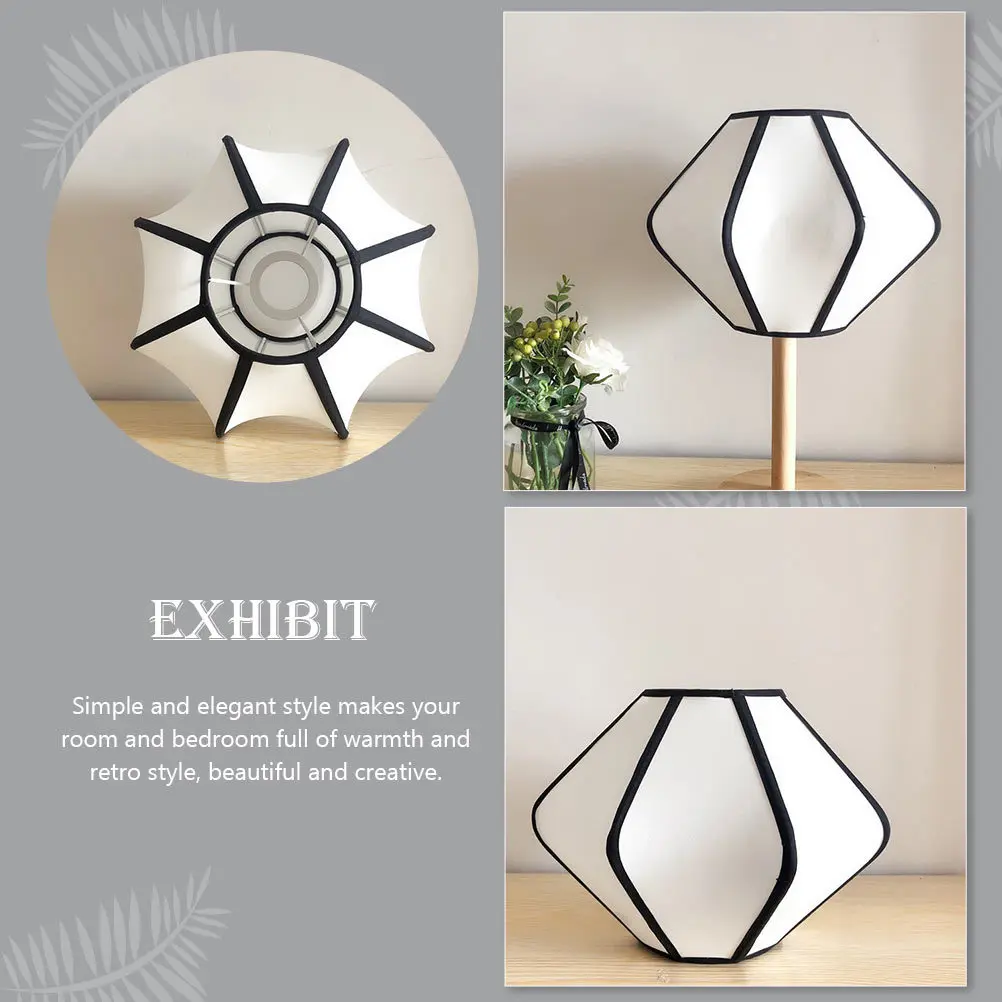 

New Chinese Style Lampshade Cloth Lamp Cover Creative Cloth Art Lampshade Simple Installation Decorative Light Shade for Living
