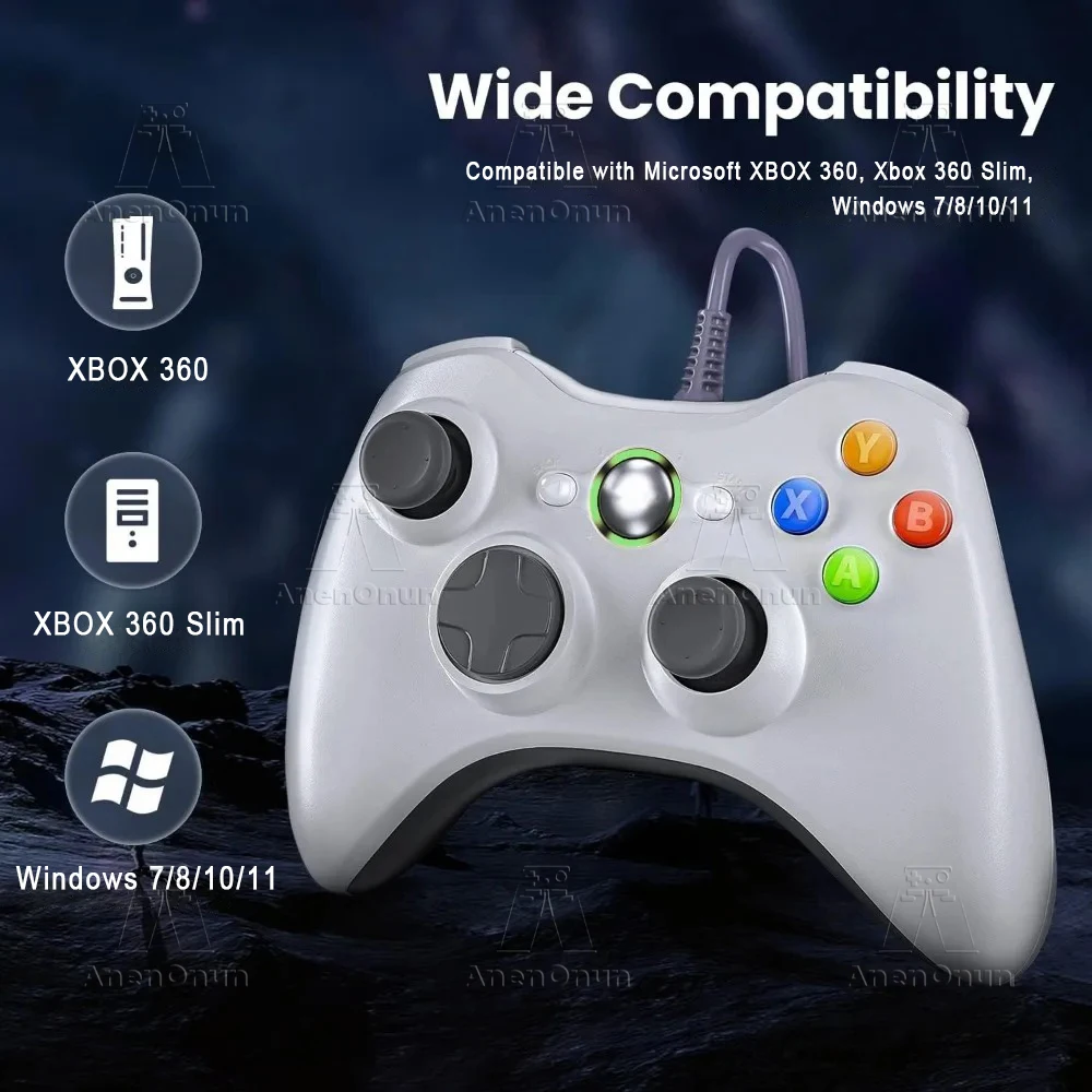 Xbox 360 Controller PC Gaming Control USB Wired Remote Gamepad Dual Vibration Joystick Video Game Console Joypad Accessories