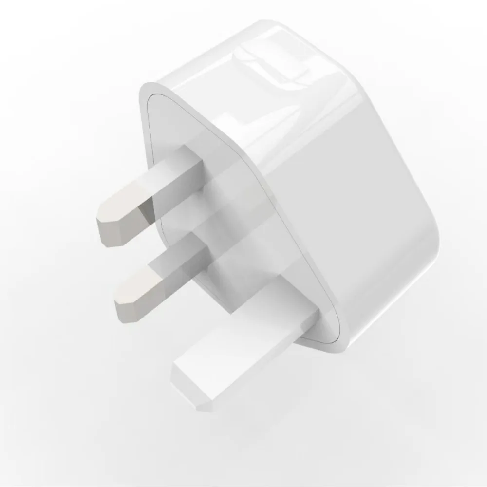 UK Plug Dual-Port Fake Power Adapter Storage Box - Pill Case Disguised Safe Transfer Organizer for Secure Storage