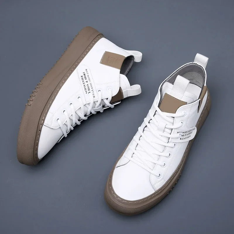 Luxury brand men\'s shoes trendy designer casual shoes high quality comfy men sneakers genuine leather non-slip handmade men boot