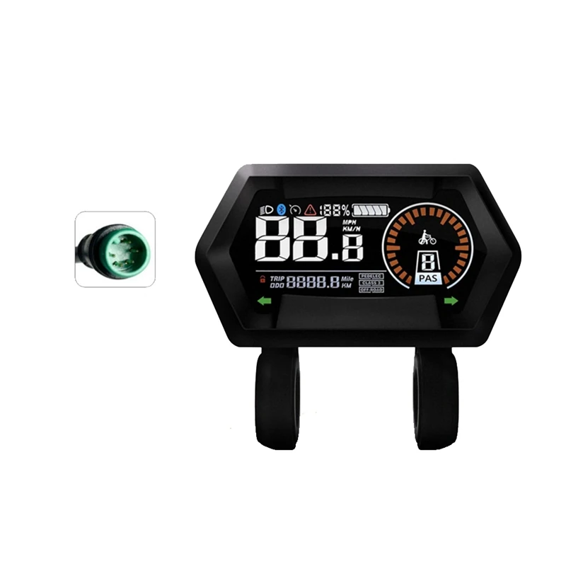 M9 Electric Bicycle LCD Display 24V-72V Electric Scooter LCD Color Meter For Snowmobile LCD Speedometer Waterproof 5PIN