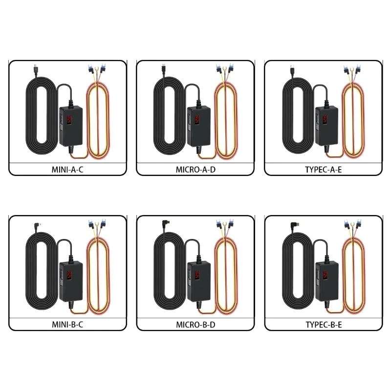 High Efficiency Digital Display Reduction Cable Cord Wire for Car Motorcycles Vehicle Electronics with 3A Output