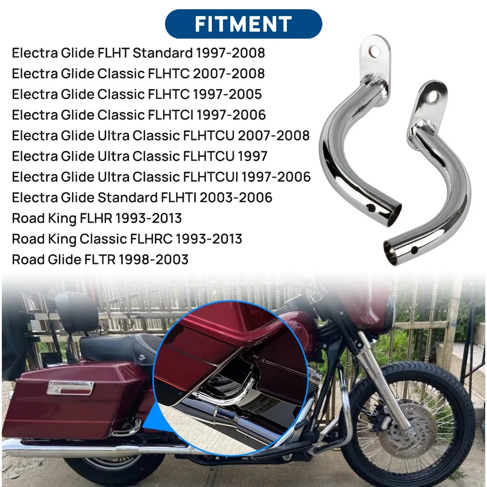 ملحقات الدراجة النارية حقيبة السرج حقيبة الحرس مزيل دعم قوس ل هارلي بجولة إلكترا الإنزلاق FLHT 1997-2008
