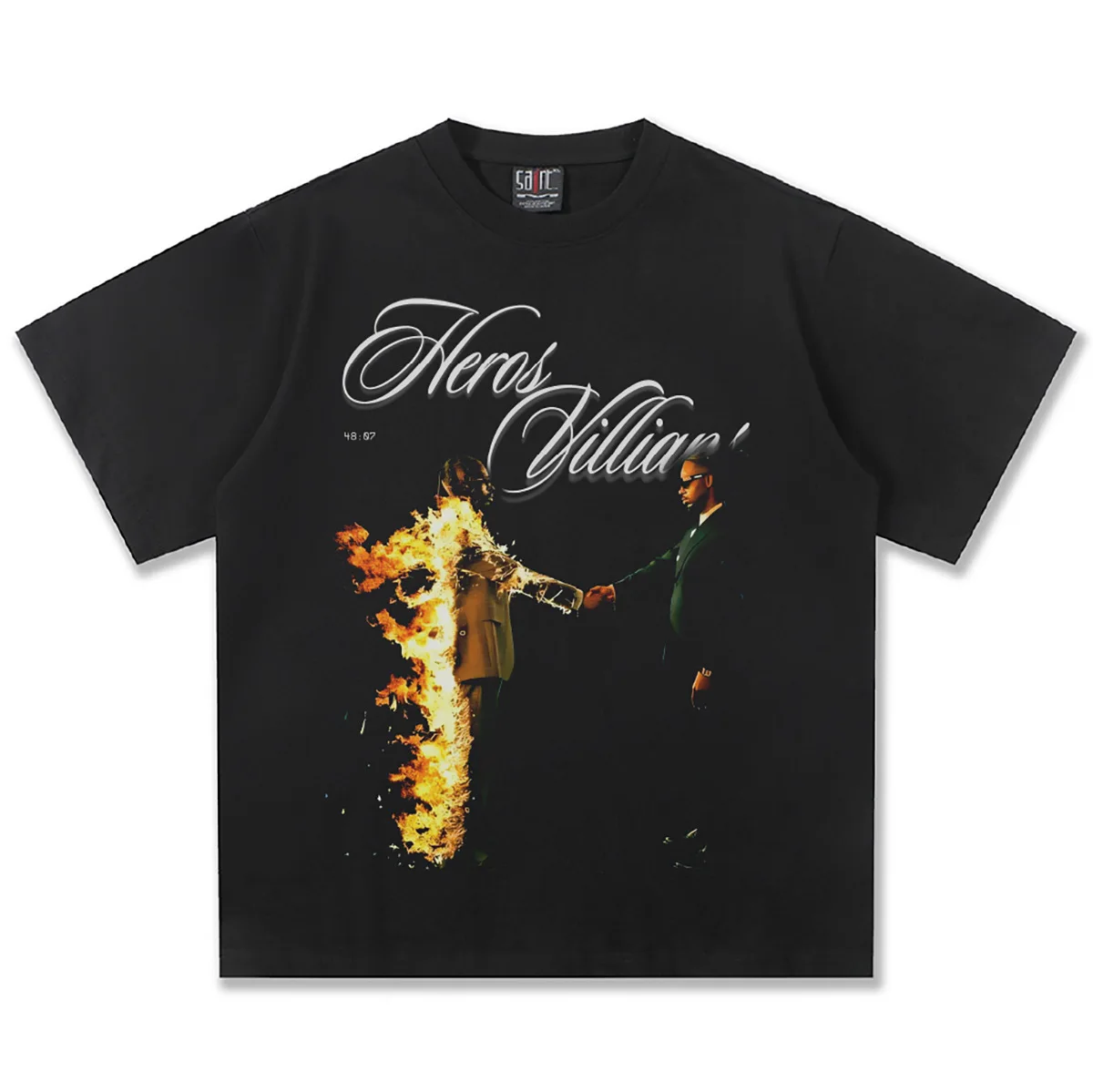 Metro Boomin Heroes & Villains Graphic T-Shirt Men Women Hip Hop Producer Casual Cotton Short Sleeve Hypebeast Retro For Youth