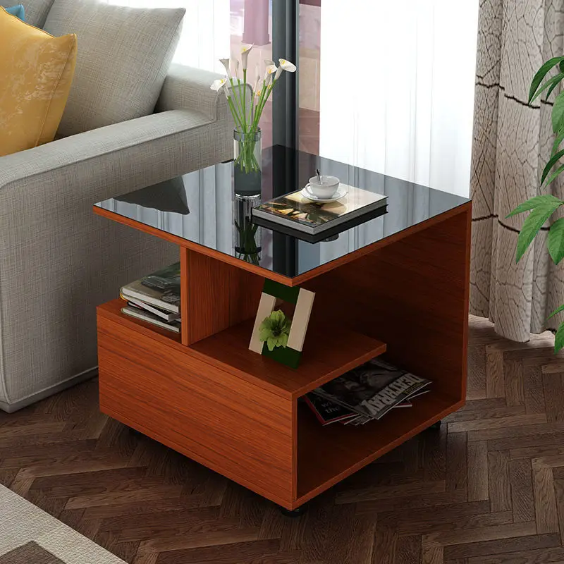 table d'angle latérale canapé mobile petite table basse