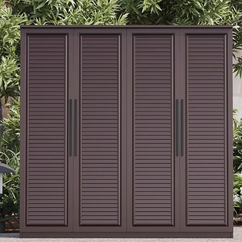 Outdoor Aluminum Alloy Locker Balcony Cabinet Waterproof Sunscreen Storage Outdoor Courtyard Garden Tools Sundries