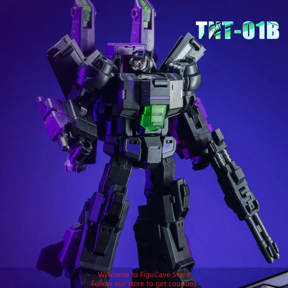 변형 장난감 진바오 TNT01B 스카이 썬더 레드 플레임 스카이 파이어 우주선 소형 로봇 모델 액션 피규어 컬렉션 선물