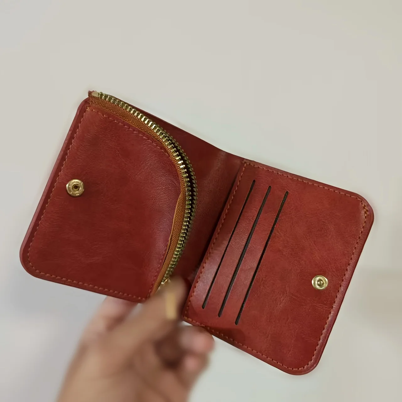 Hochwertige Vintage-Geldbörse im Denim-Stil, Retro-Geldbörse für Herren im Used-Look mit Kartenfächern und Münzfach – Detail 7