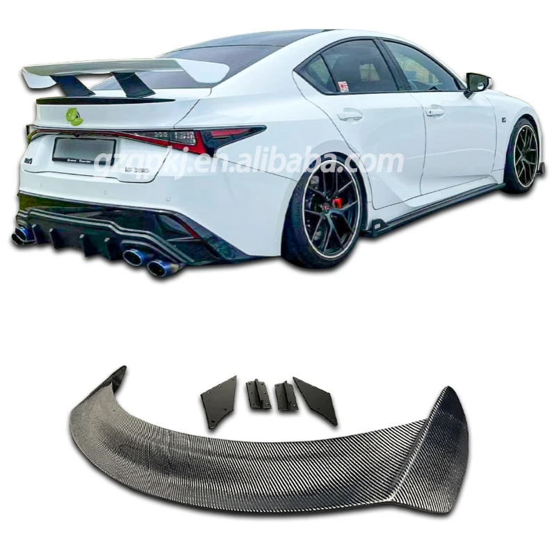 for 21-24 Lexus is350 spoiler carbon fiber spoiler ARTISAN style large spoiler diffuser tail wing body kit