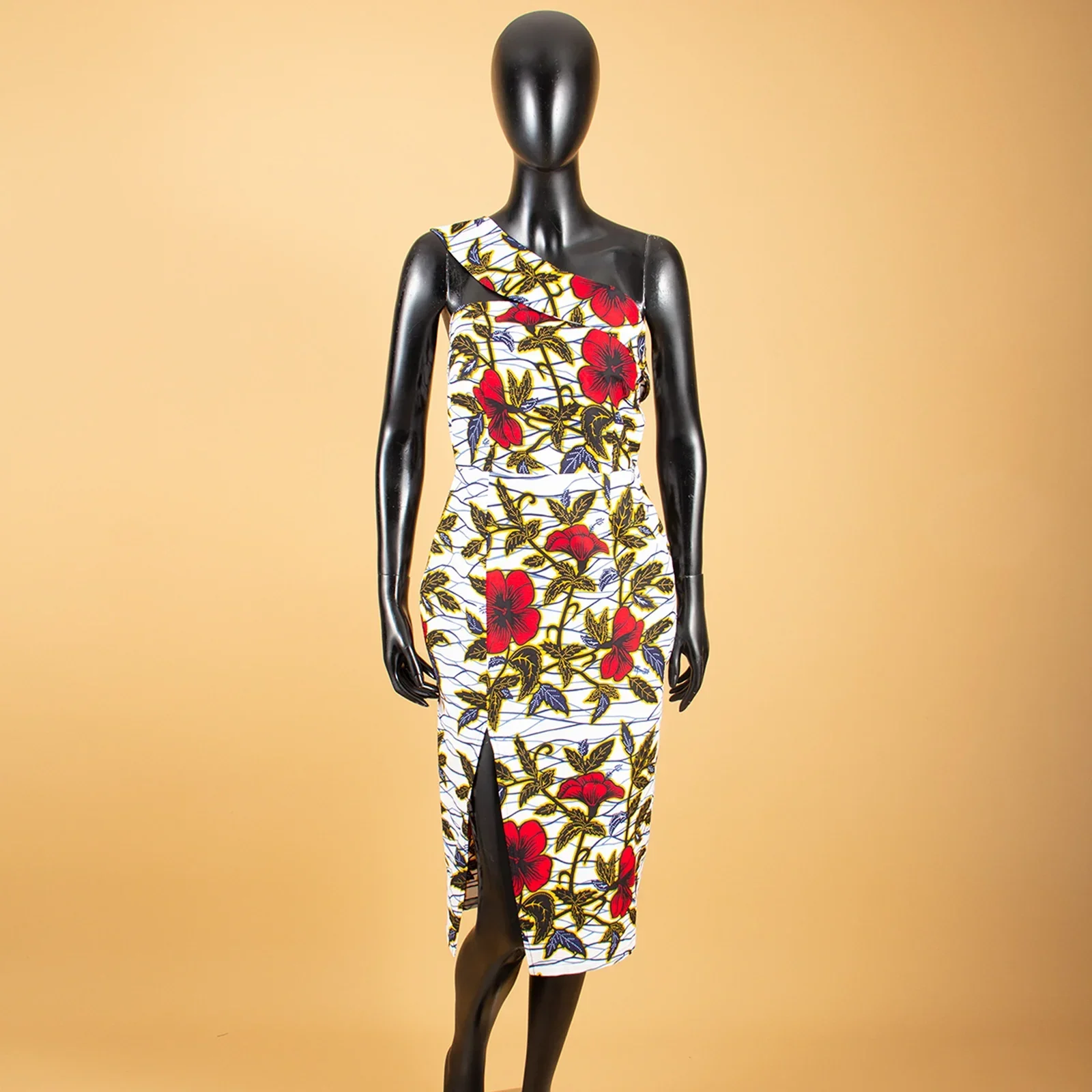 Women`s Dresses African Ankara Fabric Print Strap Sleeveless Sexy Club Dress Floral Party Dress Wax Attire AFRIPRIDE A1925052