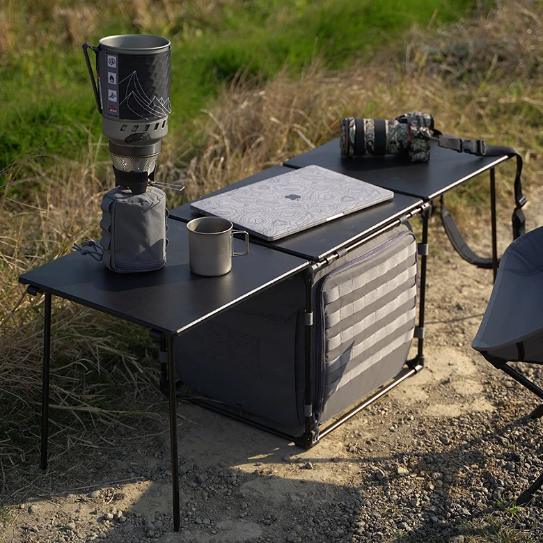 Tactical Field Office Portable Camping Foldable Desk 7075 Aluminum Alloy Hunting BBQ Climbing Picnic Hiking Desktop 3.0 Version