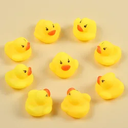 20pcs Cute Baby Kids Squeaky Rubber Small Ducks Baby Shower Water Toys for Baby Children Birthday Favors Gift 3-6years