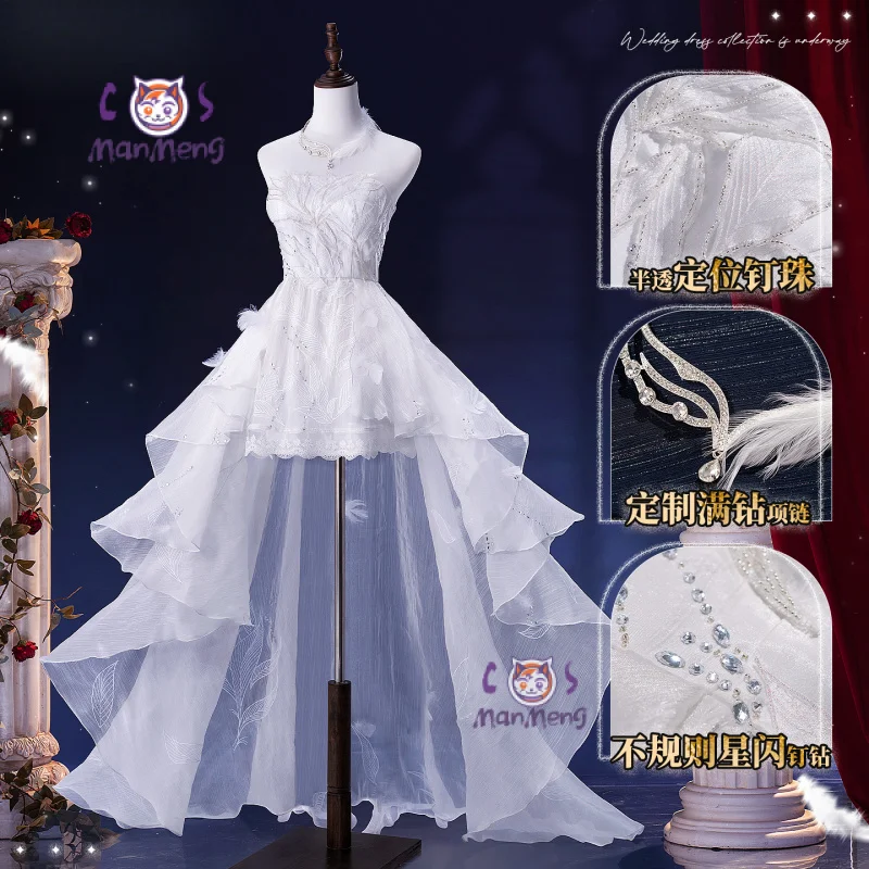 

Game Love and Deepspace Heroine MC Xavier Anime Cosplay New Women wedding dress uniform Zayne Rafayel Sylus Halloween Party suit
