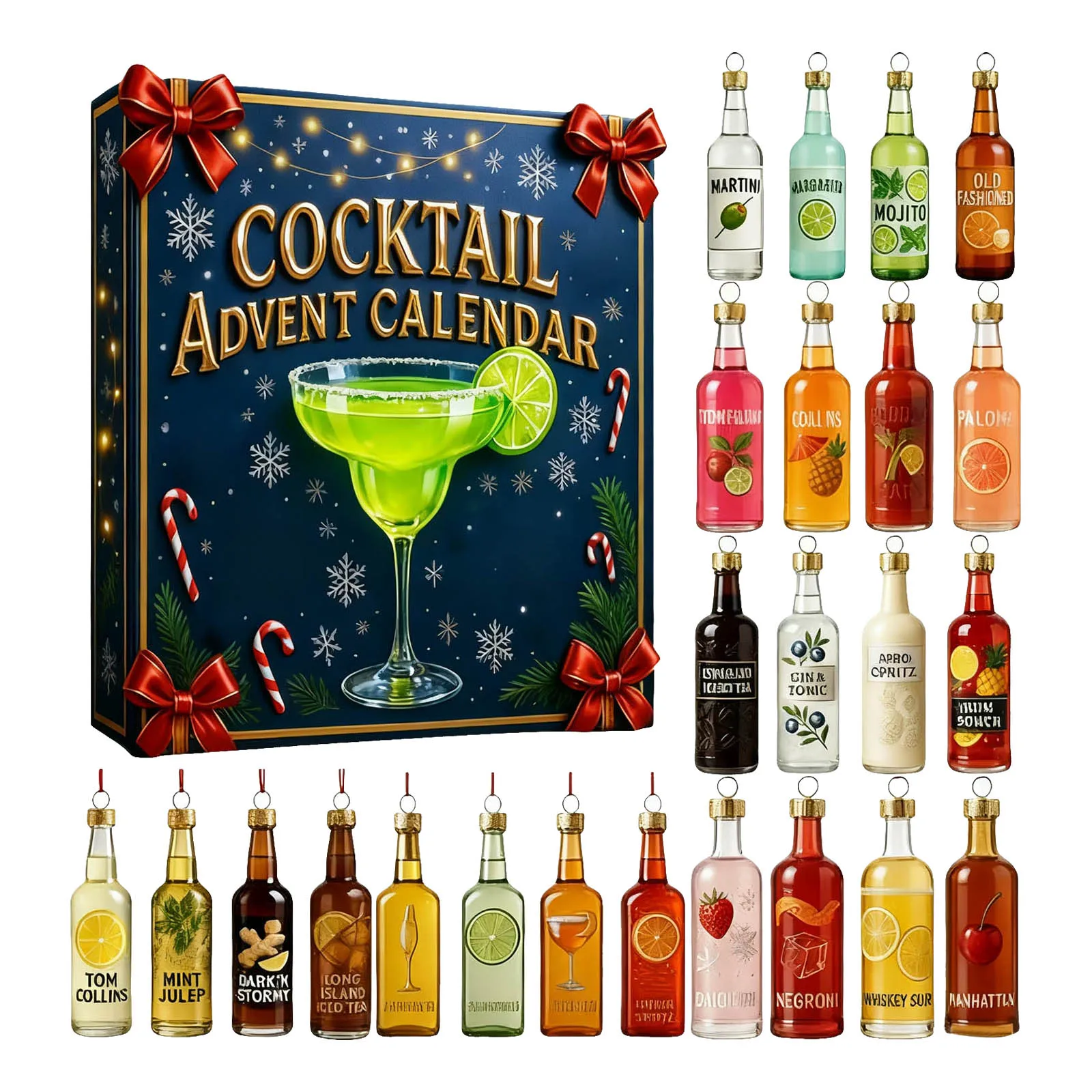 Minuterie de productivité 2 heures, calendrier de vacances 2025, contenant 24 pendentifs en acrylique, adapté à diverses fêtes, minuterie de jeu avec son