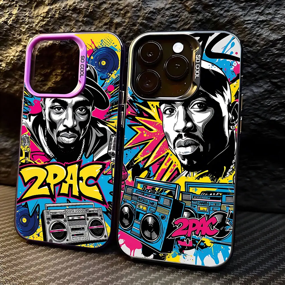 Rapper 2pac Singer Tupac Phone Case For iPhone 16 15 14 13 12 11 Pro Max X XR XSMAX 8 7 Plus Candy Matte Shockproof Back Cover