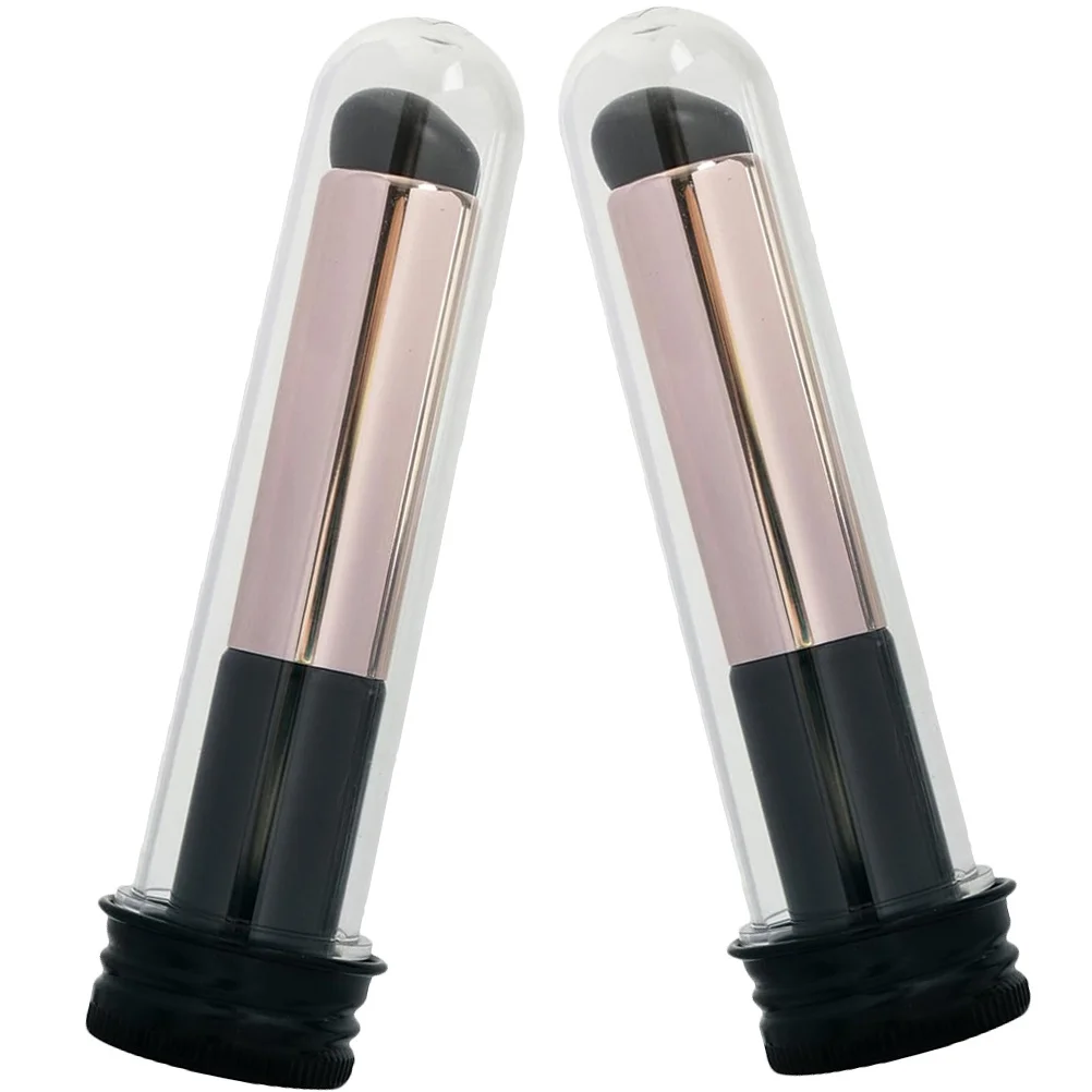 2 Pincéis de Lábios para Batom, Aplicador de Silicone, Mistura Suave, Estojo Incluído, Multifuncional para Gloss Labial