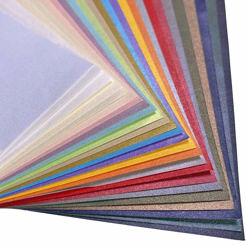 100 Sheets Origami Square Paper 15cm 10cm Shiny Craft 1 Side Colored Pink Ivory Gold Jewel Pearl Shimmer Metallic Paper 120gsm