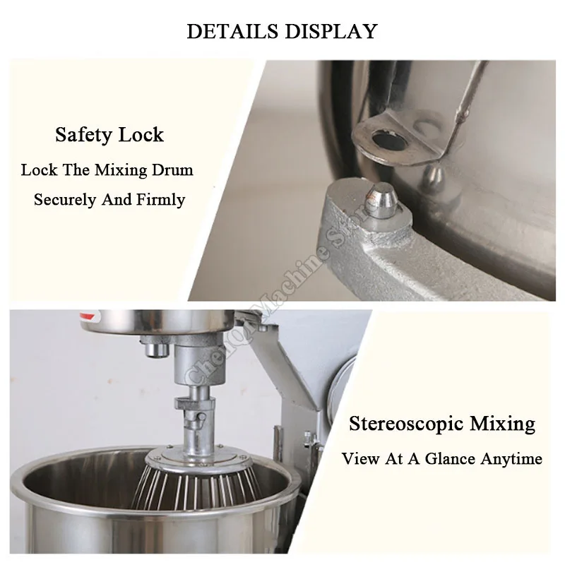 20L 電気生地ミキサーパスタミキサー工業用食品ミキサーパンを焼くためのコードレスローラーマシン