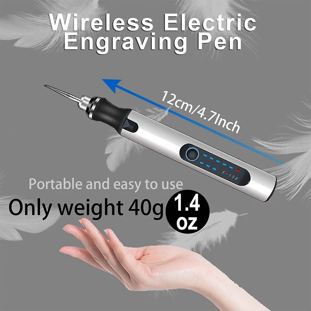 Electric Engraving Pen with 36 Bits, USB Rechargeable Cordless Engraving Machine, DIY Rotary Engraver for Jewelry