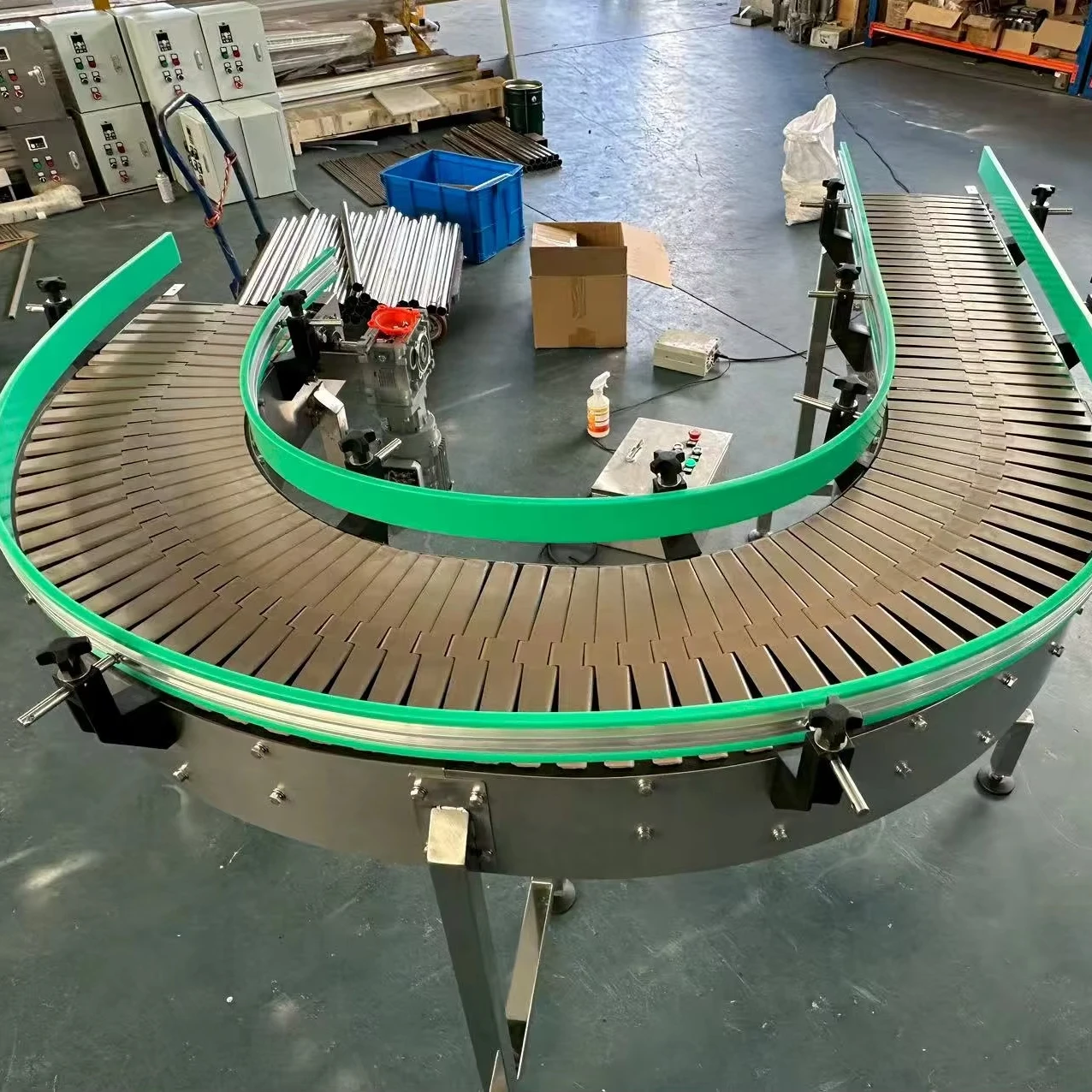 Leaf Chain Conveyor Bottle Conveyor System Industrial Conveyor Line