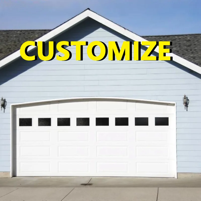 

Any Size Custom American Style Overhead Aluminum Garage Door Insulated Raised Panel Remote Auto Lif Countryside House Entry Door