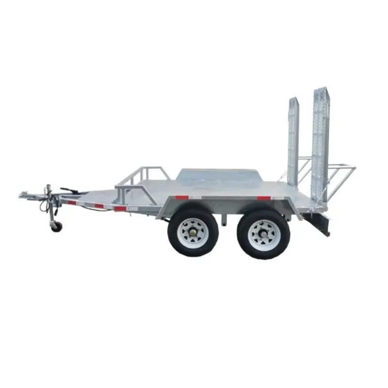Hot dip galvanized new small excavator trailer micro excavator transporter, excavator trailer