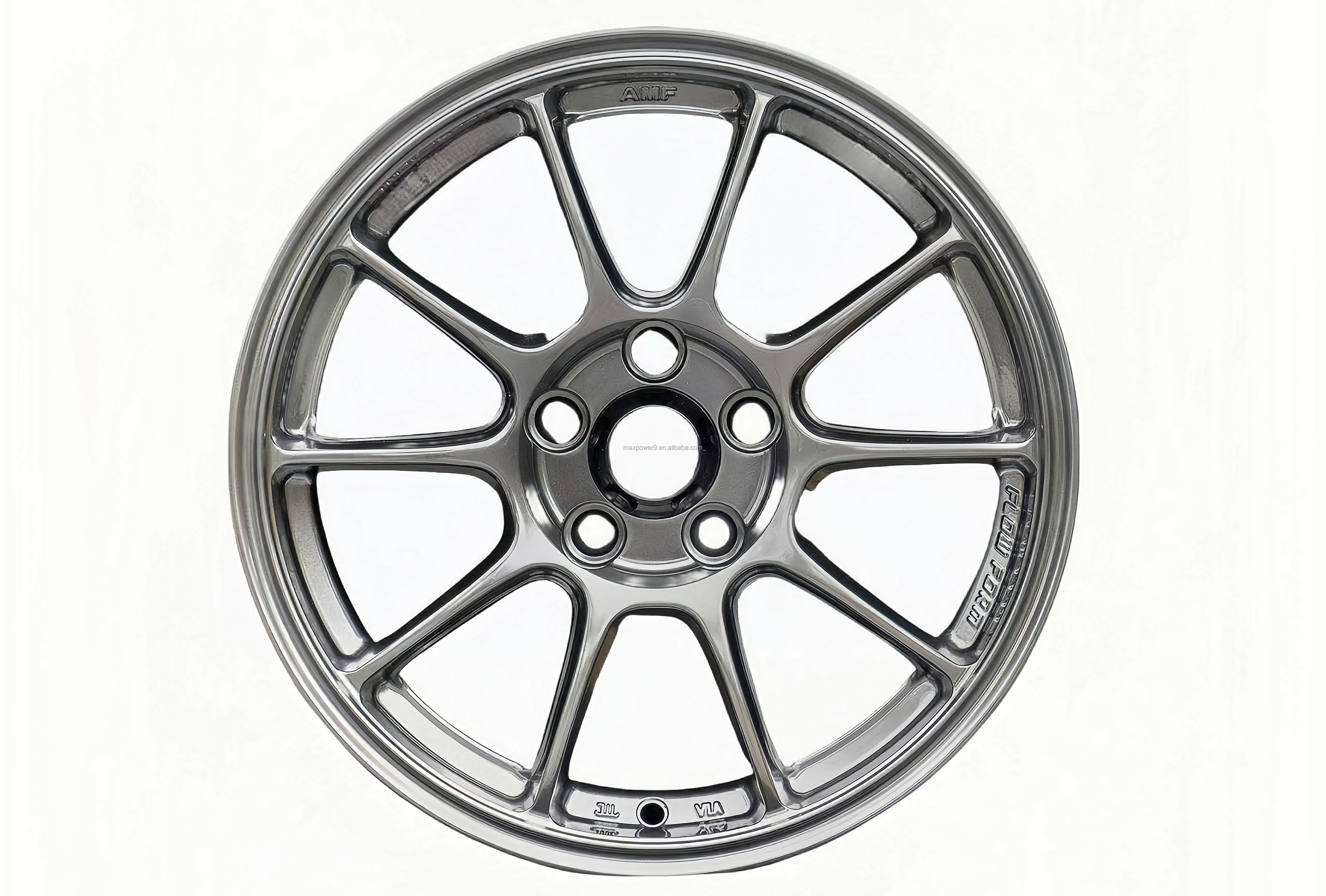 جديد 15-18 بوصة مشكلة تدفق مزورة 5 حفرة سبائك الألومنيوم عجلة حافة أسود أبيض متوافق مع بنز لأودي 5x120 5x114.3 100 مللي متر #2