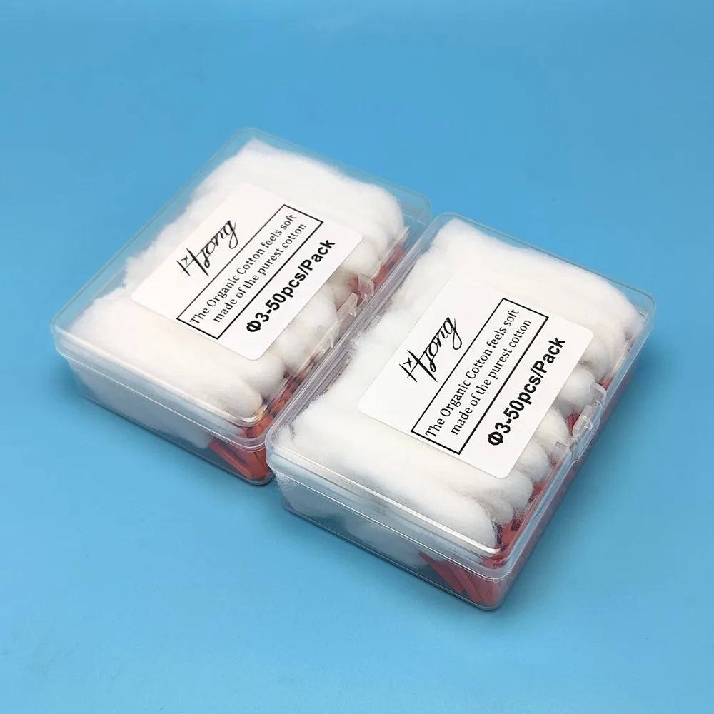 ผ้าฝ้ายออร์แกนิค D3.0mm พรีเมี่ยม, 500/250/100/50ชิ้น