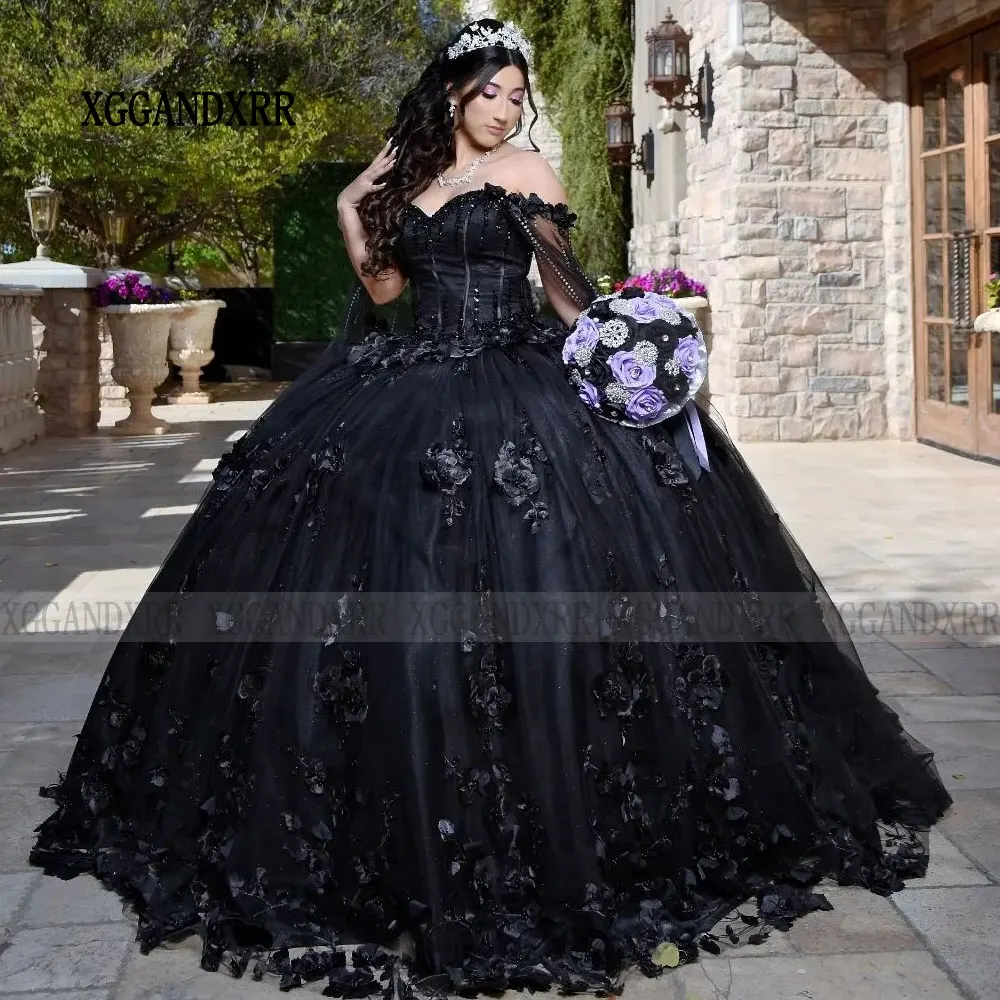 Vestidos De Quinceañeras De México, ropa De quinceañera, Floral 3D, vestido De fiesta De cumpleaños XV, dulce 16, 2024