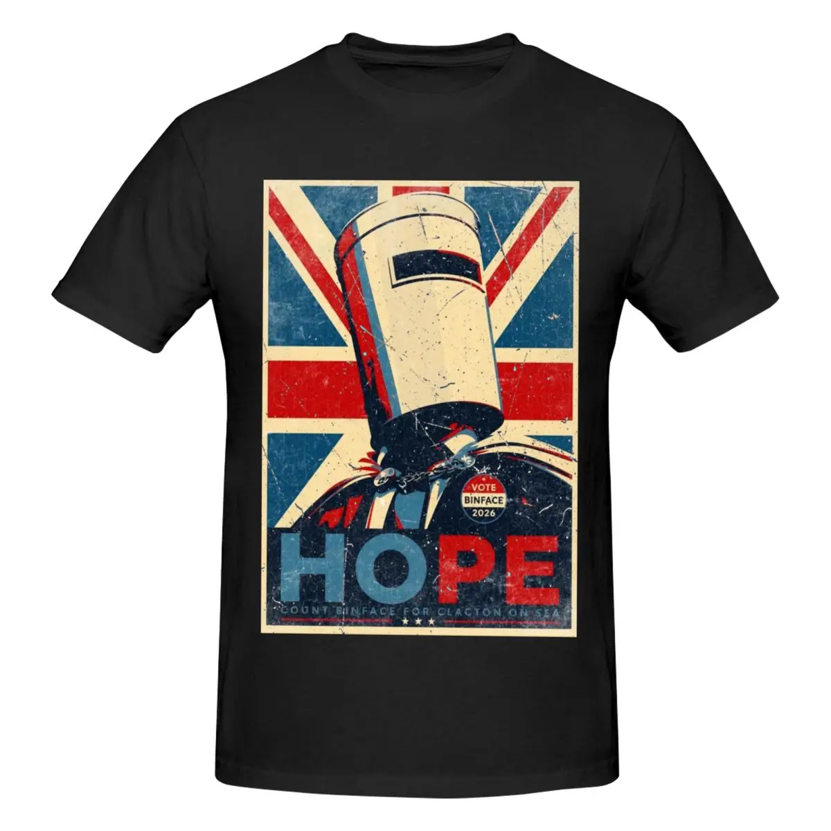 Men Count Binface HOPE Vintage T Shirt Vintage Cotton Crewneck Tshirt Men