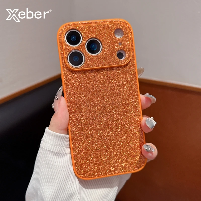 Stoßfeste TPU Matte Bling Glitter Strass Edelstein Diamant Handyhülle für iPhone 17 16 15 14 13 12 11 Pro Max Plus Air Cover