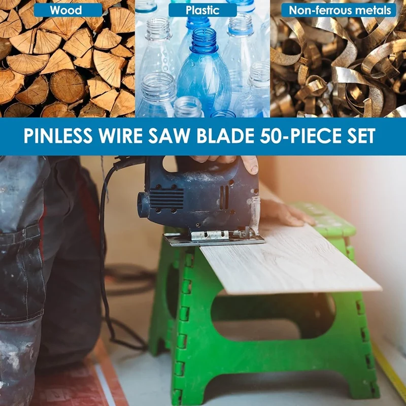 50 Pack Plain End Scroll Saw Blades 5 Inch Scroll Saw 10 TPI 28 TPI Scroll Saw Blades Assortment For Wood Plastic Metal