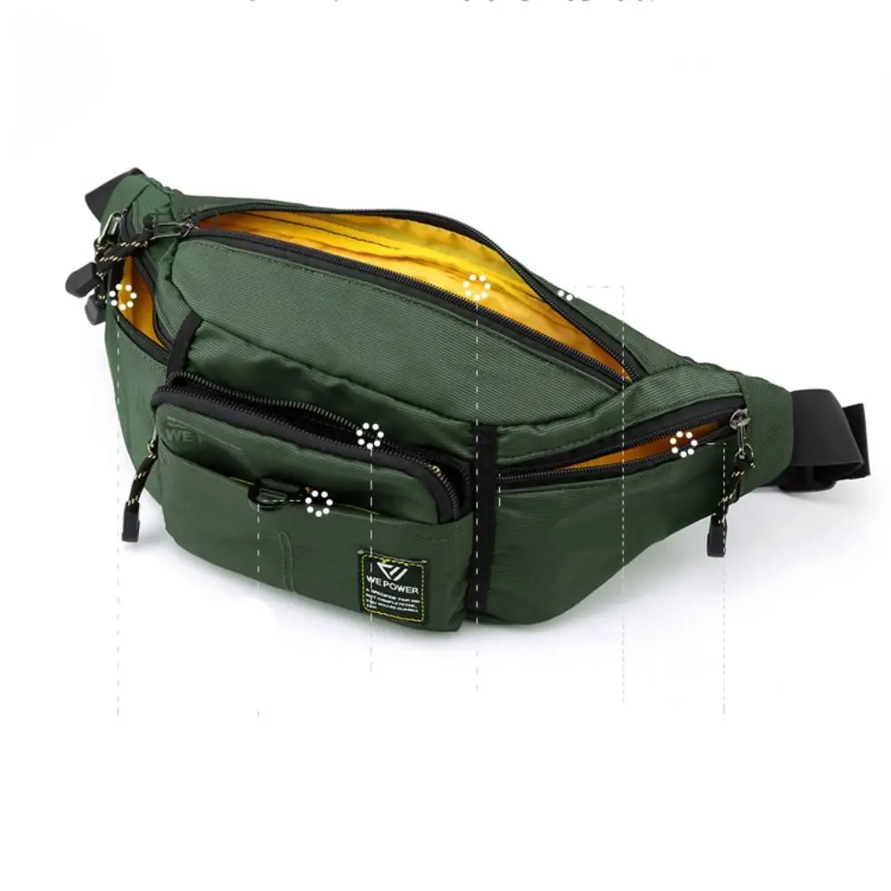 عادية نايلون الرجال الخصر حزمة مراوح بلون متعدد جيب الذكور الحقيبة محفظة مكافحة سرقة سعة كبيرة بوم الورك حقيبة #5