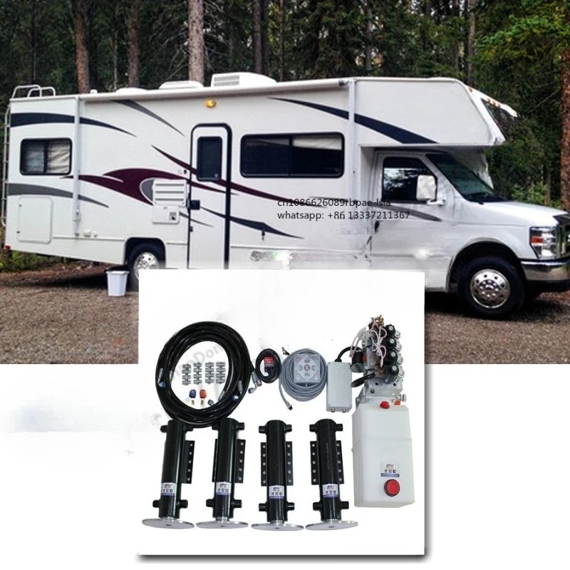 12 Volt Dc Motorhome Self Levelling Jacks Kit RV Leveling System Motorhome Accessories Hydraulic Cylinders