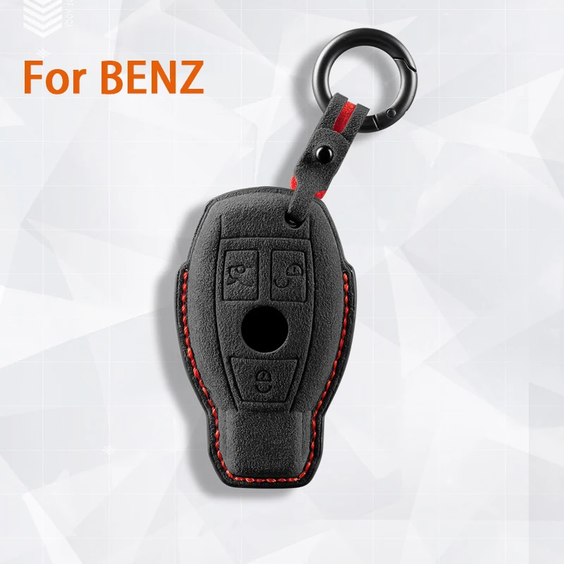 

Car Key Case Cover For Mercedes Benz A B C E Class GLS GLA GLK GLC CLS CLA AMG W204 W205 W212 Suede Car Key Shell Accessories