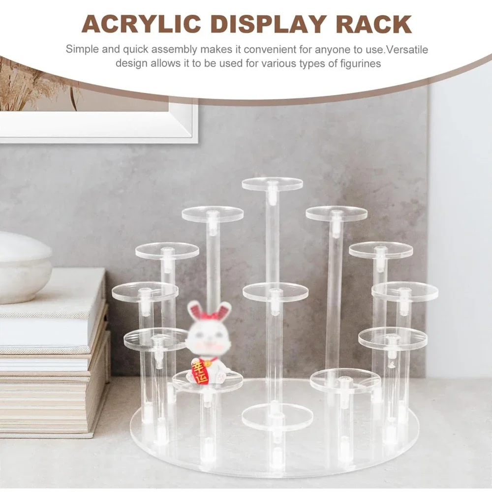 

Acrylic Clear Display Stand Organizer Party Cupcake Display Rack Removable Doll Jewelry Organizer Holder Storage Shelf 13 Layers