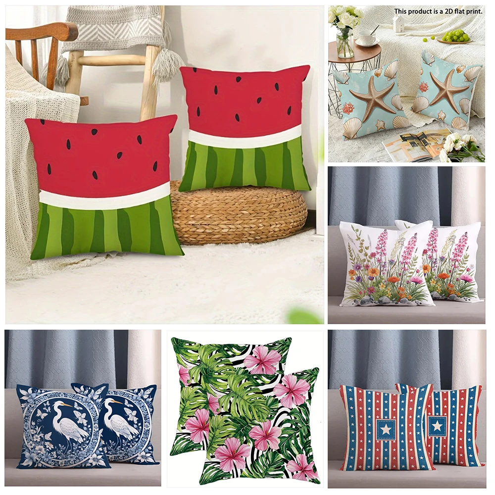 

Watermelon Pattern Pillowcase SetCushion covers, zippered, decorative pillowcases, 45x45 cover sleeves