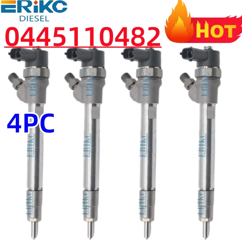 4PCS  0445110482 0445110317  Fuel Injector For Nissan ZD25 4CYL-2.5L ERIKC 0 445 110 482 0 445 110 317
