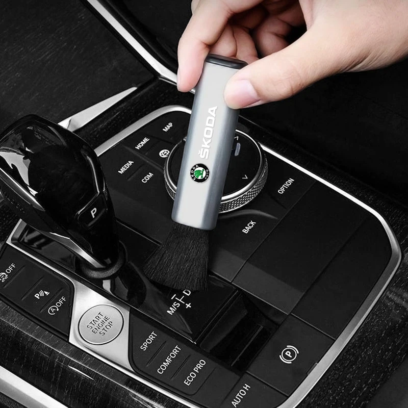 Car Interior Cleaning Brush Air Conditioning Vent Cleaning Brush For Skoda Octavia Rapid Kodiaq Karoq Superb Fabia Kamiq Visions