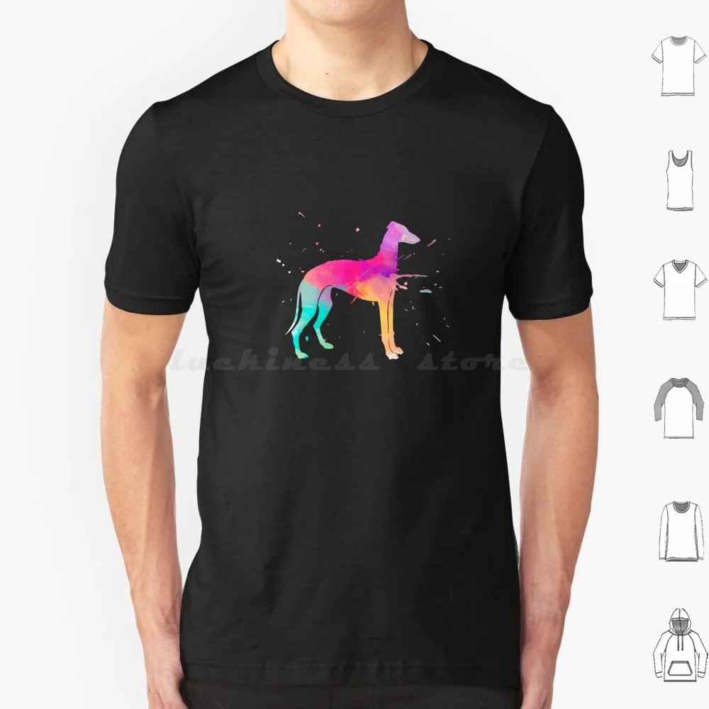 Greyhound Watercolor Paint Splat T Shirt 6xl Cotton Cool Tee Greyhound Cartoon Lurcher Rich Whippet Rich Skipworth Richard