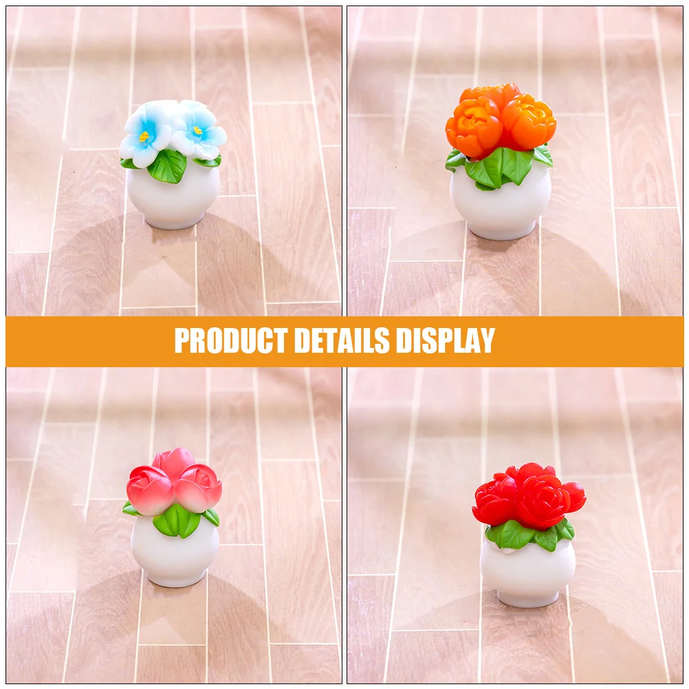 10 Pcs Micro Landscape Potted Plants Mini House Miniature Decoration Ornament Miniatures Artificial Bonsai Prop