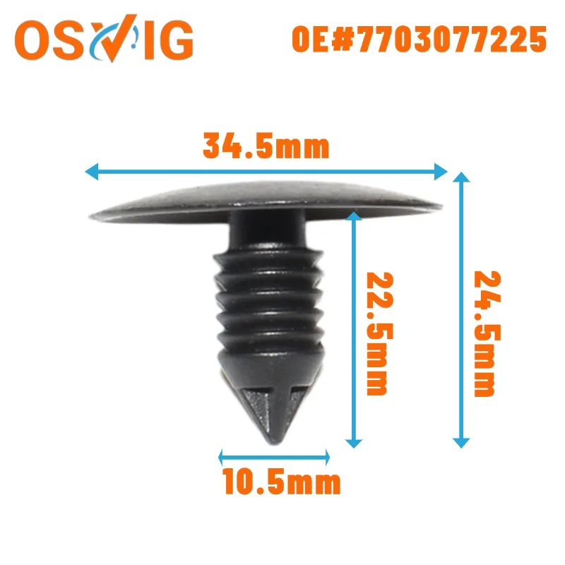 

20pcs 7703077225 50080216 Peugeot Renault bumper fender snap