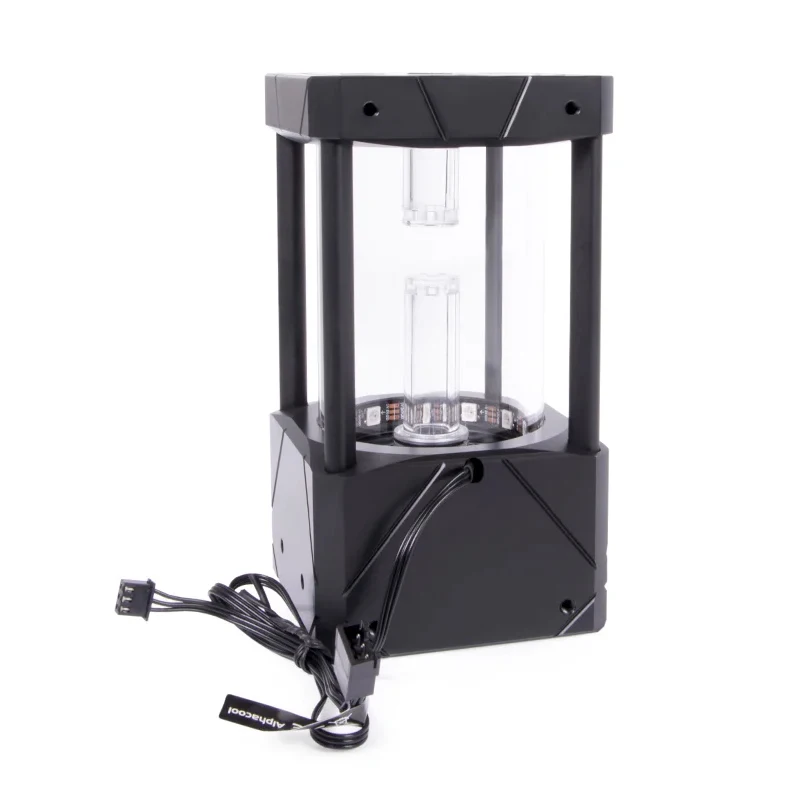 Alphacool Eisbecher 150 mm Aurora D5-Glasreservoir-kompatible D5/VPP-Pumpen (nicht im Lieferumfang enthalten), Wasserkühltank mit oberer Erweiterung, G1/4 Zoll