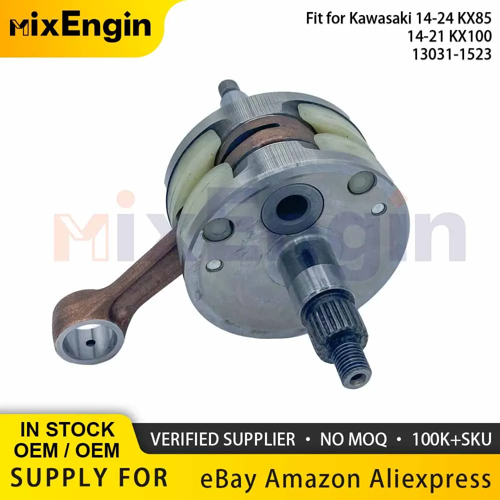 

Motorcycle Engine Crankshaft Assembly For Kawasaki 14-24 KX85 14-21 KX100 Crank Shaft Dirt Bike 13031-1523 KX 85CHF KX 100FHF