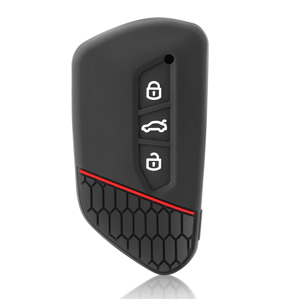 حافظة مفاتيح السيارة غطاء كامل لشركة فولكس فاجن فولكس فاجن جولف 8 MK8 ID.3 ID.4 كوبرا سكودا اوكتافيا سيات ليون MK4 2020-2024 سلسلة مفاتيح أوتوماتيكية #4