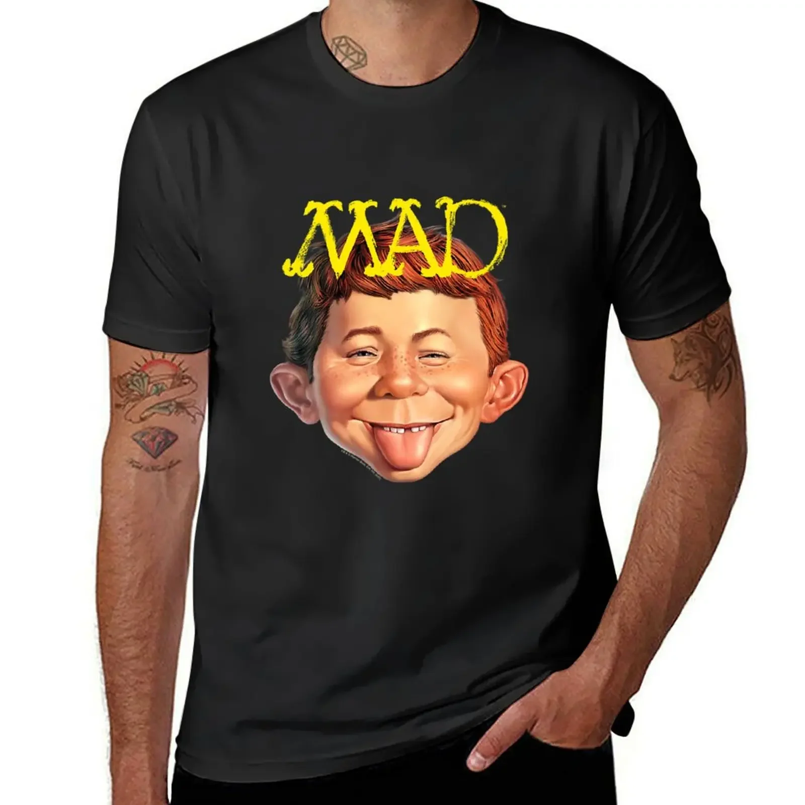 Mad Magazine Absolutely Mad T-Shirt blue archive hippie clothes fitted t shirts for men